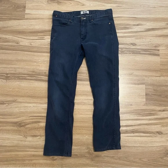 Acne Max Thunder Dark Blue Jeans – Size 32 / 28 - Picture 2 of 8